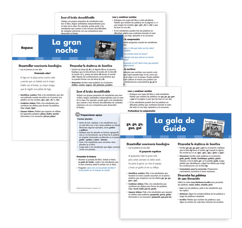 Spanish Benchmark Content Connections 30 Readers (5 Sets of 6) w/ Teacher  Guides